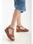 Miss Kadın Topuklu Sandalet Taba Cilt 2