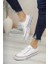 Uniseks Sneaker Kısa Convers Modeli Keten Spor Ayakkabı Beyaz 3