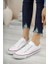 Uniseks Sneaker Kısa Convers Modeli Keten Spor Ayakkabı Beyaz 4