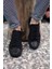 Erkek Sneaker Kısa Convers Modeli Keten Spor Ayakkabı Siyah 4