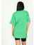 Kukla Baskılı Over Size Tshirt - 1003 - Yeşil 5