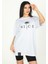 Nice Baskılı Over Size Tshirt - 1005 - Beyaz 1