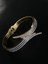Zirkon Taşlı Gold Çelik Kelepçe Bileklik 4 cm Genişlik 2
