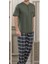 Erkek Kısa Kollu Pijama TAKIMI-2701-YEŞIL 1