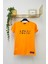 Nrnv Baskılı Bisiklet Yaka Normal Kalıp Tshirt - 1015 - Oranj 2