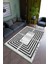Salon Halısı Modern Siyah Gri Yolluk Kaymaz Yuvarlak Oval Kesme Ince Yıkanabilir Halı 1
