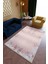 Salon Halısı Spor Pembe - Gri Pembe Yolluk Kaymaz Yuvarlak Oval Kesme Ince Yıkanabilir Halı 1