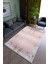 Salon Halısı Modern Pembe - Gri Pembe Yolluk Kaymaz Yuvarlak Oval Kesme Ince Yıkanabilir Halı 1