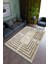 Salon Halısı Modern Bej Kahverengi Yolluk Kaymaz Yuvarlak Oval Kesme Ince Yıkanabilir Halı 1