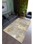 Salon Halısı Modern Sarı Gri Yolluk Kaymaz Yuvarlak Oval Kesme Ince Yıkanabilir Halı 1