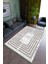 Salon Halısı Modern Ekru Gri Yolluk Kaymaz Yuvarlak Oval Kesme Ince Yıkanabilir Halı 1