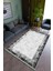 Salon Halısı Modern Siyah Gri Yolluk Kaymaz Yuvarlak Oval Kesme Ince Yıkanabilir Halı 1