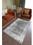 Salon Halısı Otantik Gri Yolluk Kaymaz Yuvarlak Oval Kesme Ince Yıkanabilir Halı 1