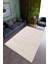 Salon Halısı Modern Ekru Yolluk Kaymaz Yuvarlak Oval Kesme Ince Yıkanabilir Halı 1