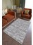 Salon Halısı Otantik Gri Yolluk Kaymaz Yuvarlak Oval Kesme Ince Yıkanabilir Halı 1