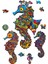 Benzirsiz Şekelli Yabpoz Ahşap Puzzle 20X32CM 212 Adet Deniz Ati Seti MP-DA007 1