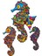 Benzirsiz Şekelli Yabpoz Ahşap Puzzle 20X32CM 212 Adet Deniz Ati Seti MP-DA007 2