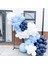 Makaron Mavi Gece Mavisi ve Beyaz Balon Zinciri 100 Adet 100 Adet 1