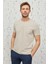 AC&Co / Altınyıldız Classics Erkek Bej Slim Fit Dar Kesim Modal Bisiklet Yaka Yumuşak Tuşeli Esnek Basic Tişört 1