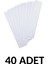 Beyaz Renk Krapon Kağıdı 40 Adet 50 x 200 cm 1