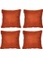 4'lü Hasır Dokulu Fitilli Çift Taraflı Kırlent Kılıfı Turuncu 6