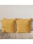 4'lü Kadife Dokulu Kırlent Kılıfı Sarı 6