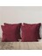 4'lü Kadife Dokulu Kırlent Kılıfı Bordo 6