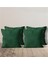 4'lü Kadife Dokulu Kırlent Kılıfı Yeşil 6