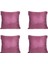 4'lü Hasır Dokulu Fitilli Çift Taraflı Kırlent Kılıfı Mor 4
