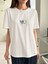 Kadın Çift Heart Baskılı Oversize T-Shirt 4