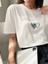 Kadın Çift Heart Baskılı Oversize T-Shirt 1