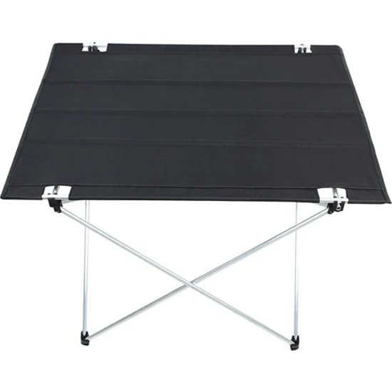 Yoko Home Katlanabilir Kumaş Kamp ve Piknik Masası, Siyah, Geniş Model, 73 x 55 x 48 cm
