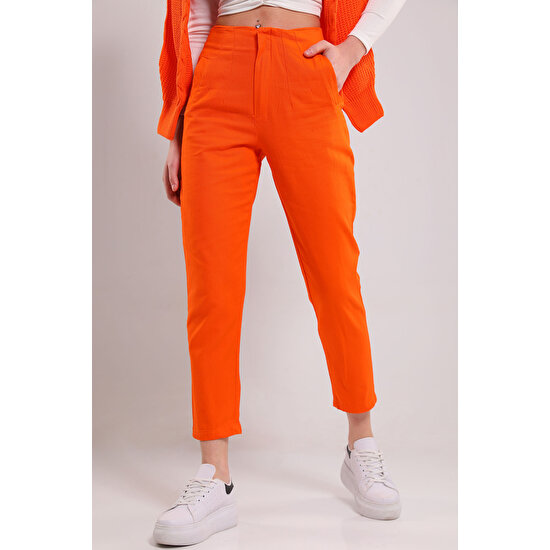 Gülseli Orange Kadın Boru Paça Pantolon P-00001659