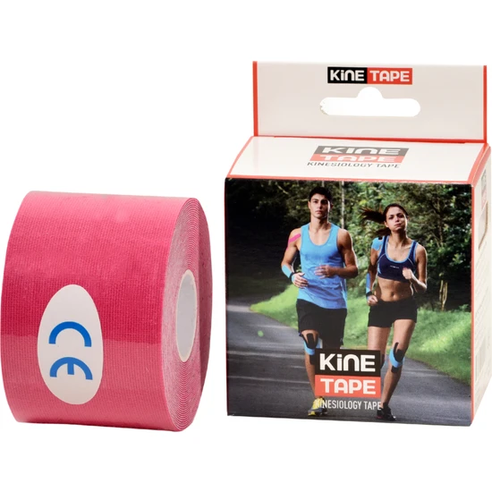 Kinetape Kinesio Tape Ağrı Sporcu Bandı Pembe Renk 5 cm x 5 M