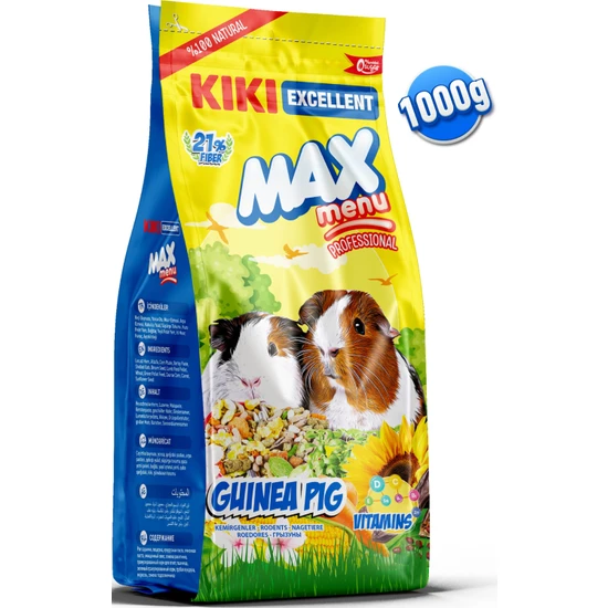 Kıkı Excellent Kemirgen Max Menu Guinea Pig Ginepig Yemi 1000 Gr. KG306
