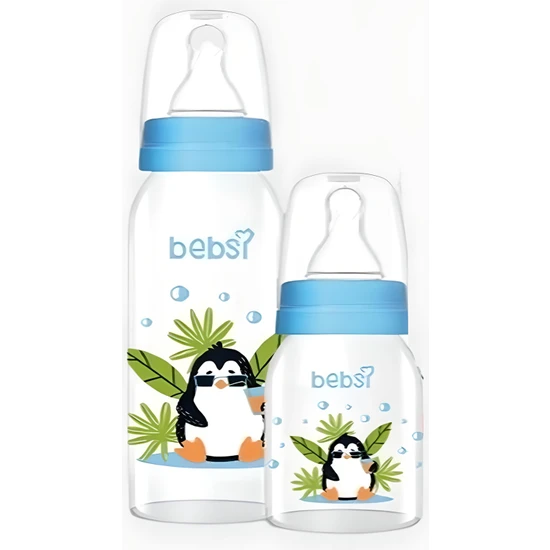 Bebsi Cam Biberon Seti 2'li Mavi (250 ML-125 )