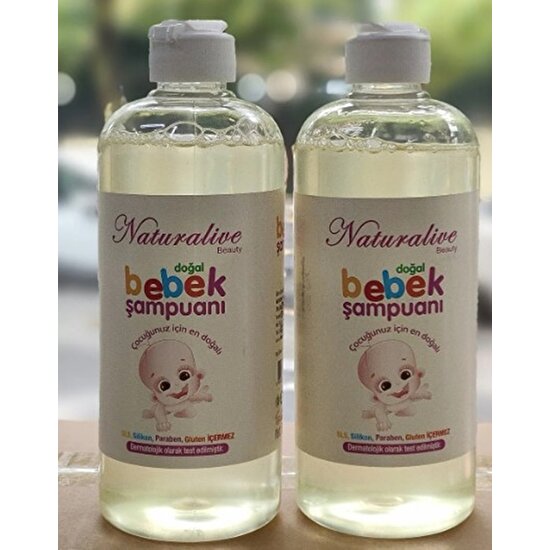 Naturalive Doğal Bebek Şampuanı 500ML * 2 Adet Gimdes Sertifikalı