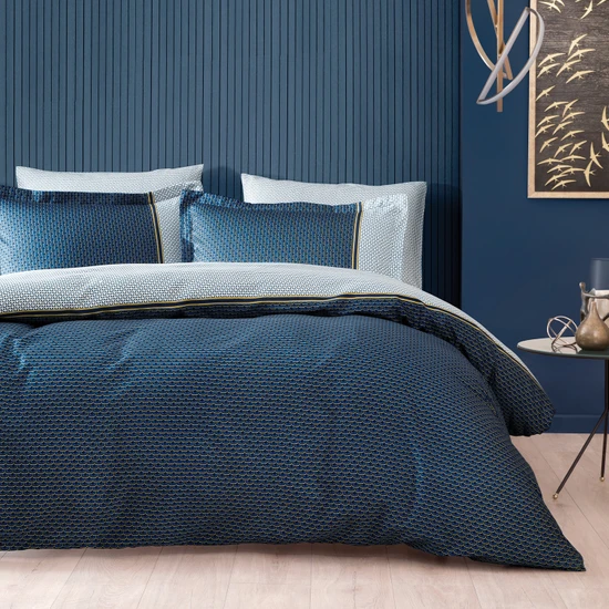 Yataş Bedding Arch Çift Kişilik Xl Saten Nevresim Takımı - Lacivert