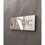 Aynalı Natural Mdf Wc Yönlendirme Levhası 1