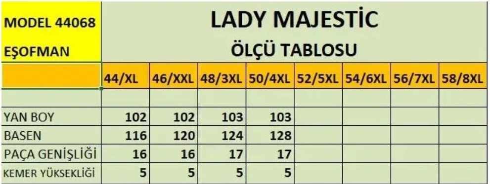 Lady Majestic Çift Cepli Büyük Beden Günlük Giyim Kadın Siyah Eşofman görsel 5