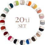 Sensy Premium Amigurumi İpi Punch (Panç) Baby Soft Cotton 50 gr 20'li Renkli Örgü İp Seti SET24