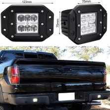 Hubstein Beyaz 6led’li Gömme Arka Tampon Bar Spot Off Road Tekne Çalışma Lambası