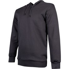 Huğlu Outdoor Kapüşonlu Siyah Üç Ip Sweatshirt