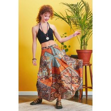 Los Banditos Beli Bağcıklı Cep Detaylı Şalvar Uzun Etek