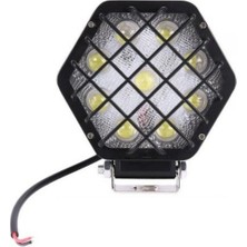 Hubstein 48W Altıgen Kafesli Siyah 16 LED Off Road Tekne Çalışma Lambası