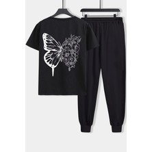 Trendypassion Unisex Drawing Butterflies Baskılı 2'li Eşofman Takımı