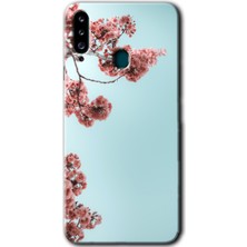 MRC İletişim Samsung Galaxy A20S Kılıf Hd Desen Baskılı Arka Kapak - Japon Çiçeği