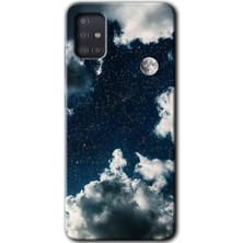 MRC İletişim Samsung Galaxy A51 Kılıf Hd Desen Baskılı Arka Kapak - Gece Gökyüzü