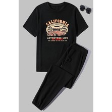 Trendypassion Unisex California Baskılı 2'li Eşofman Takımı