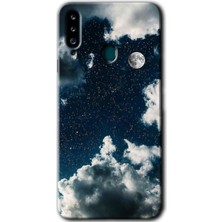 MRC İletişim Samsung Galaxy A20S Kılıf Hd Desen Baskılı Arka Kapak - Gece Gökyüzü